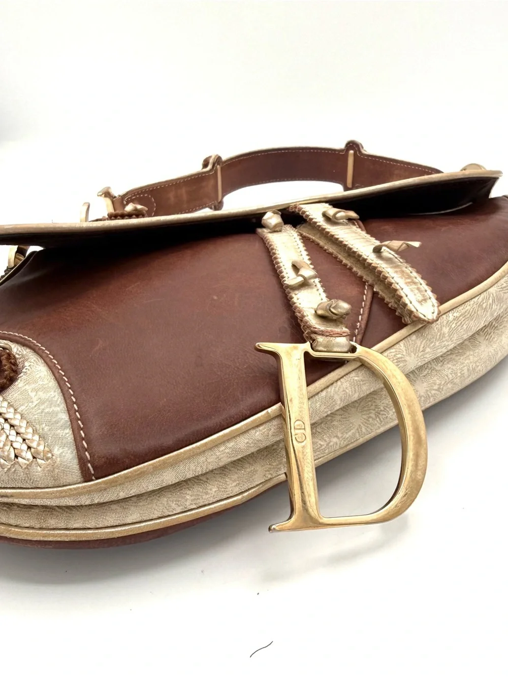 Dior Limited Edition Galliano Western Saddle Bag with 'D' Charm